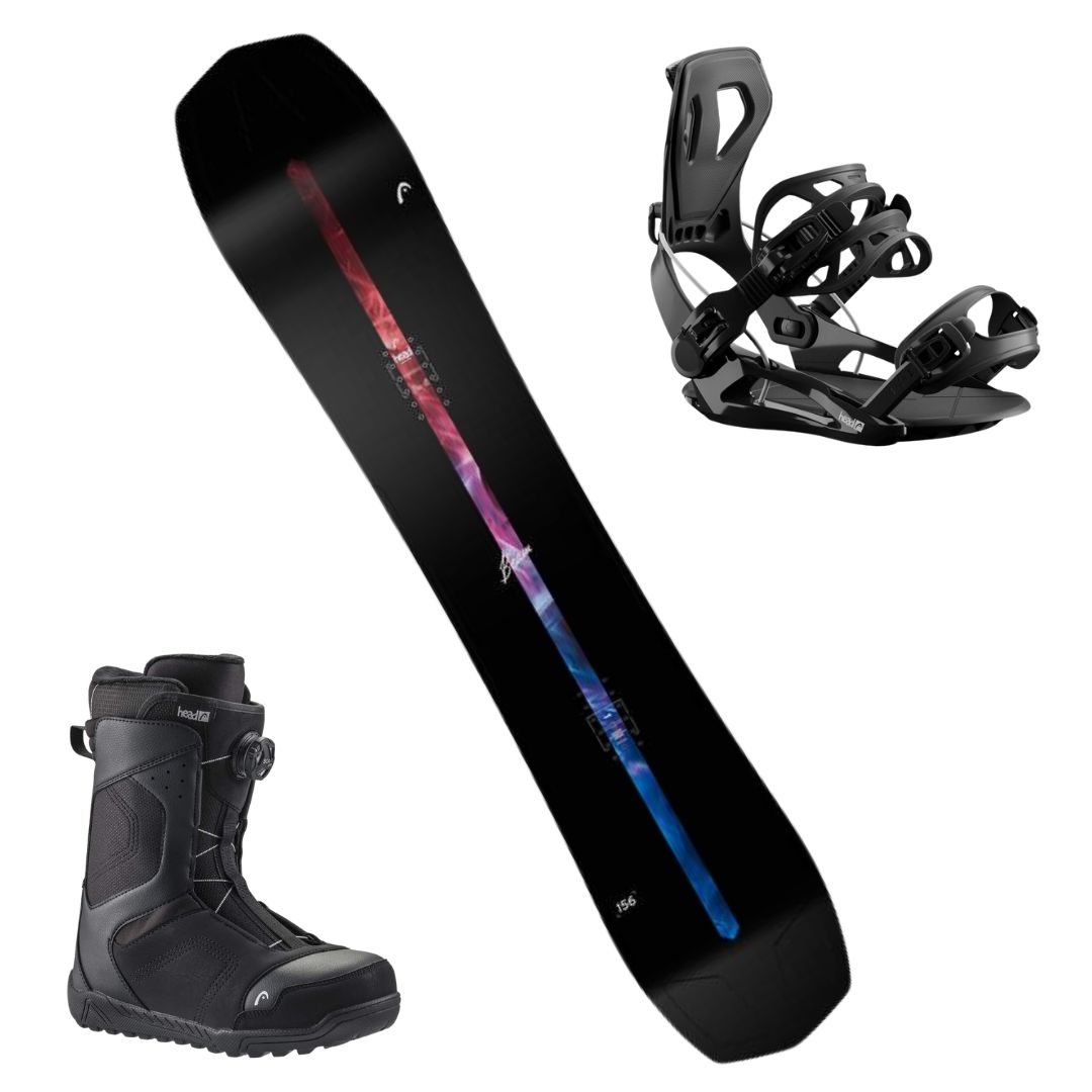 Herren-Set – Snowboard Head BEAM + Bindungen Head RX Two + Boots Head REV BOA Coiler schwarz